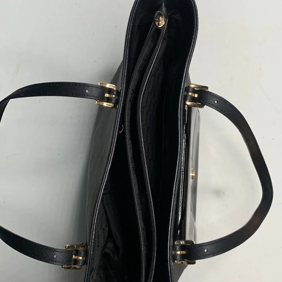 Michael Kors Jet Set Item Multifunctional Black Pocket Tote with Gold Hardware - Picture 10 of 12